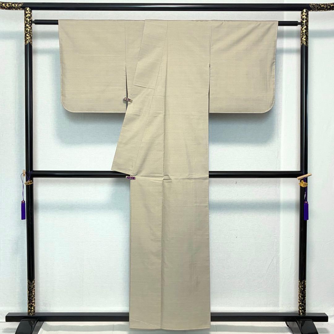 D189 本場白大島紬 恵大島 白恵泥 証紙 正絹着物 袷 しつけ糸未使用極