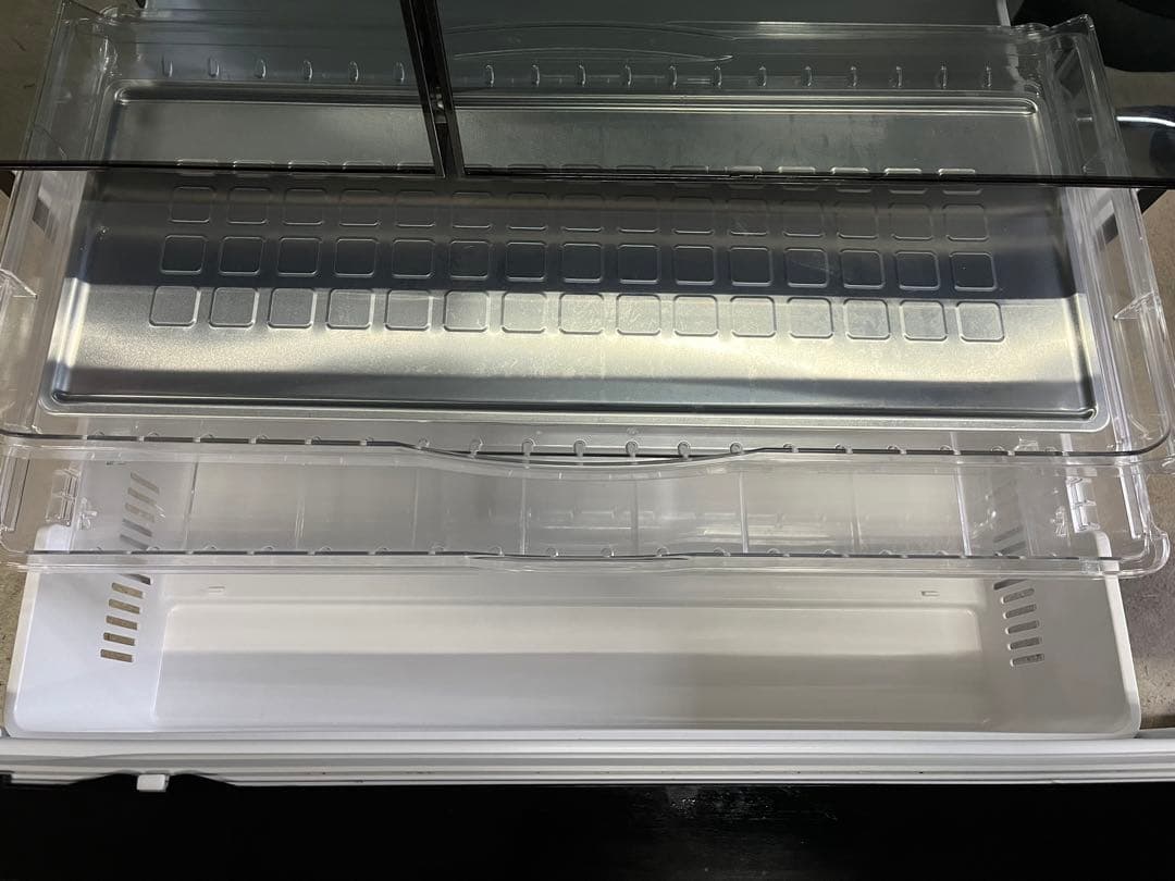 ☆日立 ガラストップ冷蔵庫 R-WXC74T(X) 735Lブラック 両開き