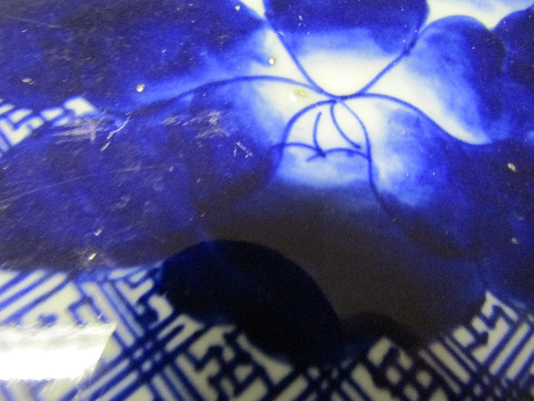 次代に残してほしい一品 伊万里べろ藍大皿 明治（A301) 深みのある藍、