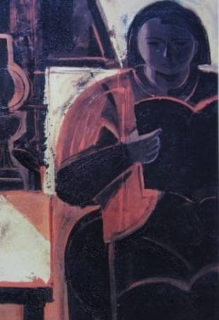 島田章三、【人と卓上のコンポジション】、希少な額装用画集より