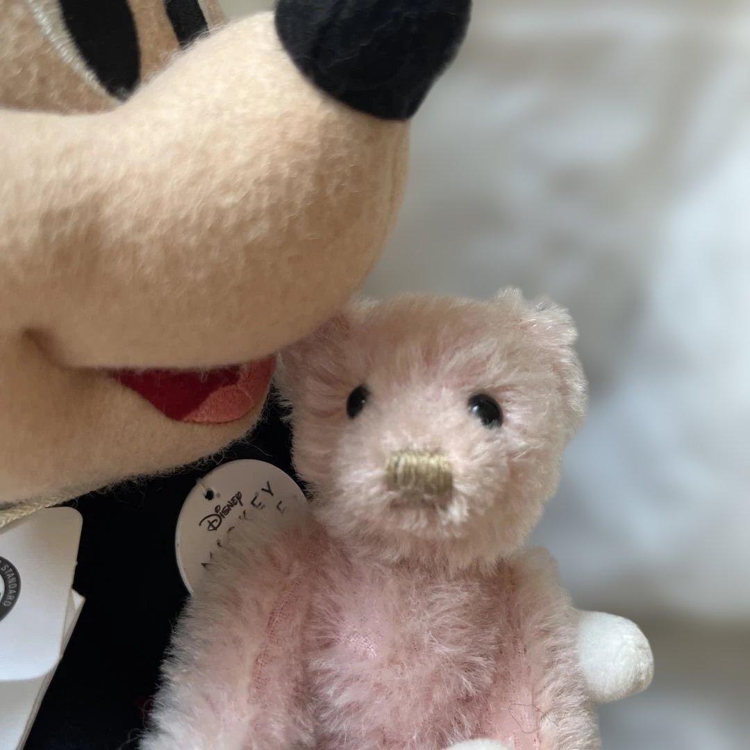 新品　シュタイフ　ディズニー　ミッキーマウス　ミッキーマウスとテディベア　桜