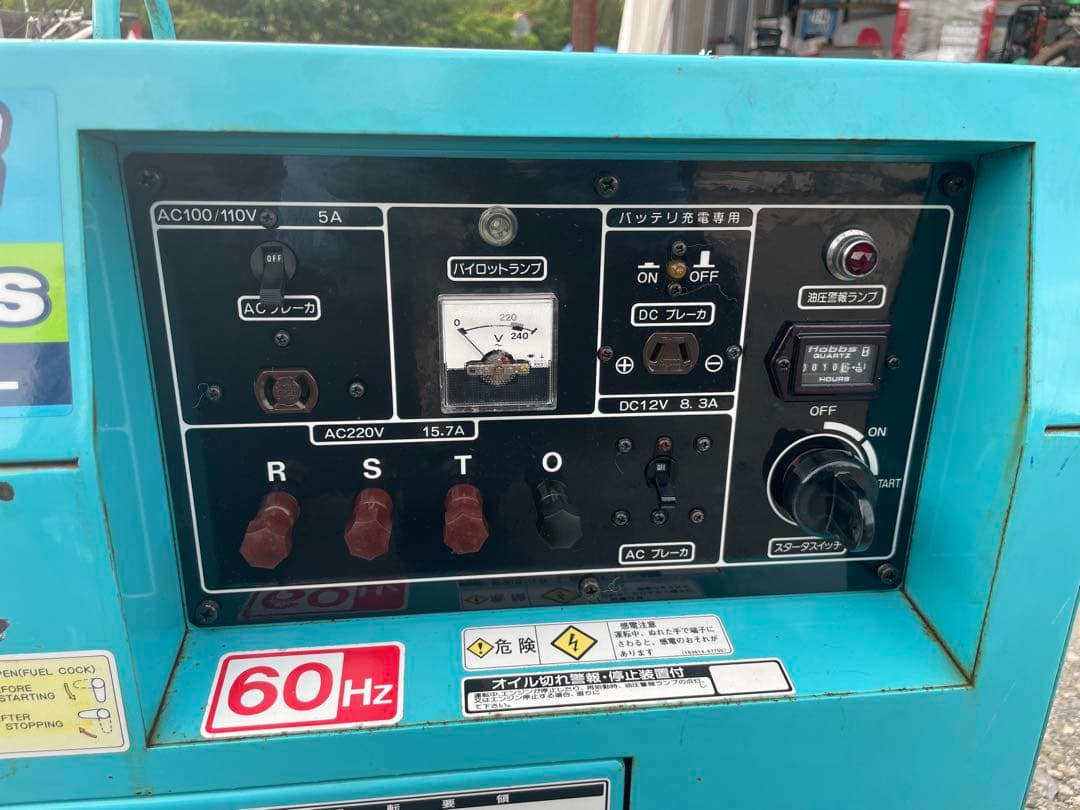 ヤンマーディーゼル200V 発電機実働10H YDG600TS-6E