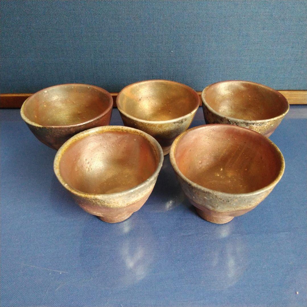 煎茶茶碗 備前焼 5椀セット www.campusflo.com