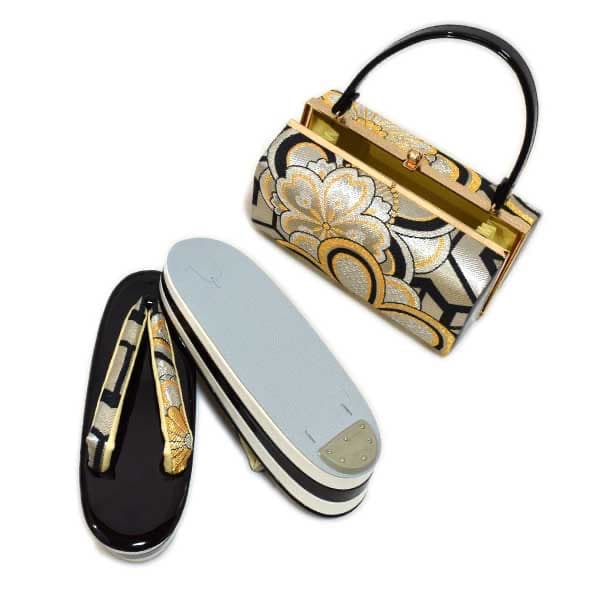 6562 振袖用 草履 バッグセット 正絹 西陣織 帯地 最高級 新品