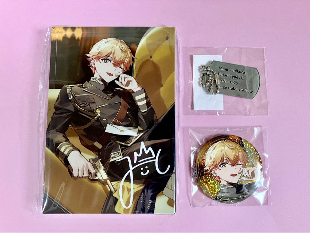 シクフォニ みこと 誕生日2024 アクブロ ドッグタグ 缶バッジ