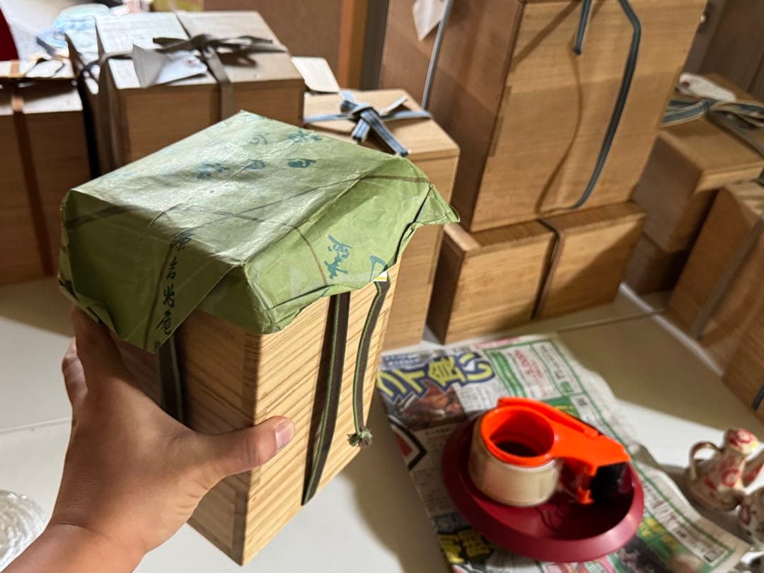 ‼️早速半額‼️リサイクルFORT‼️旧家から直送唐物⑦‼️汝窯長頭下◯瓶（卵青）花瓶‼️