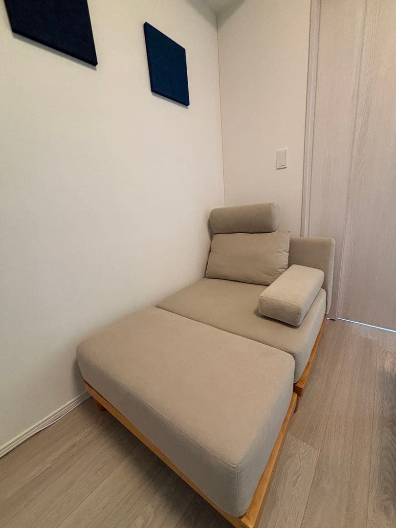 【美品】FINE KAGU「soroi」オットマン／ナチュラルベージュ