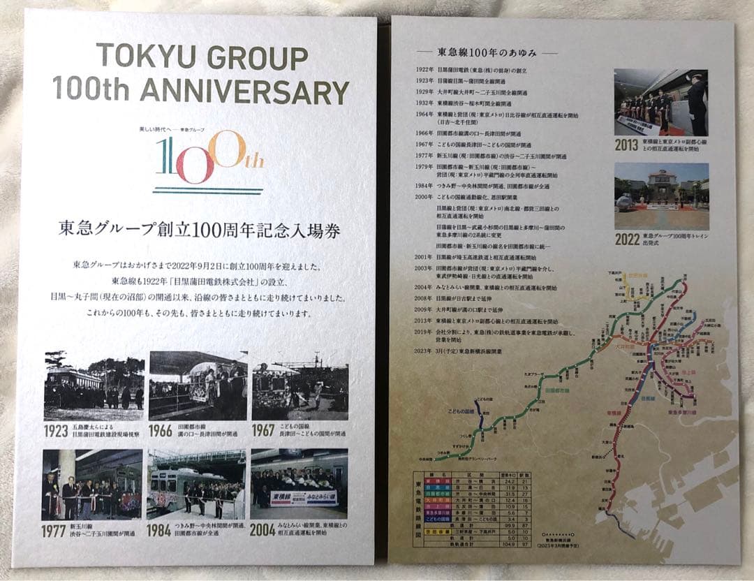 【希少品・新品】東急100周年記念入場券セット