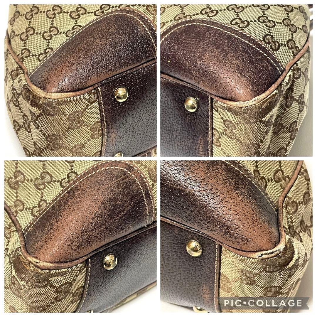 グッチ ハンドバッグ プリンシー シェリーライン GG柄 キャンバス バイカラー