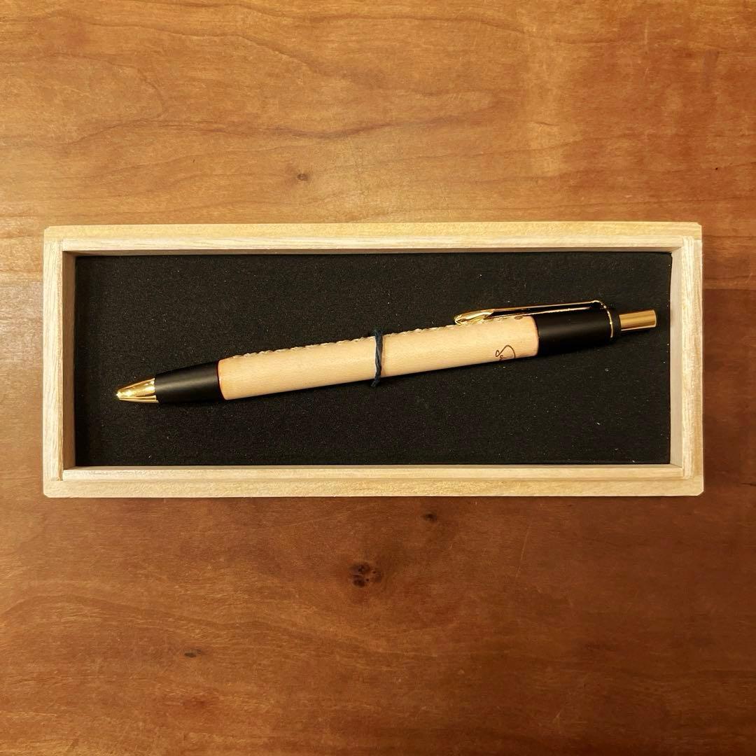 【新品未使用】シックザール 革軸ペン ヌメ革 ナチュラル ボールペン