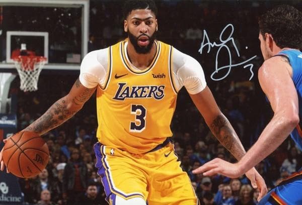 NBA アンソニー・デイビス LA レイカーズ 証明書付き 直筆サイン入りフォト