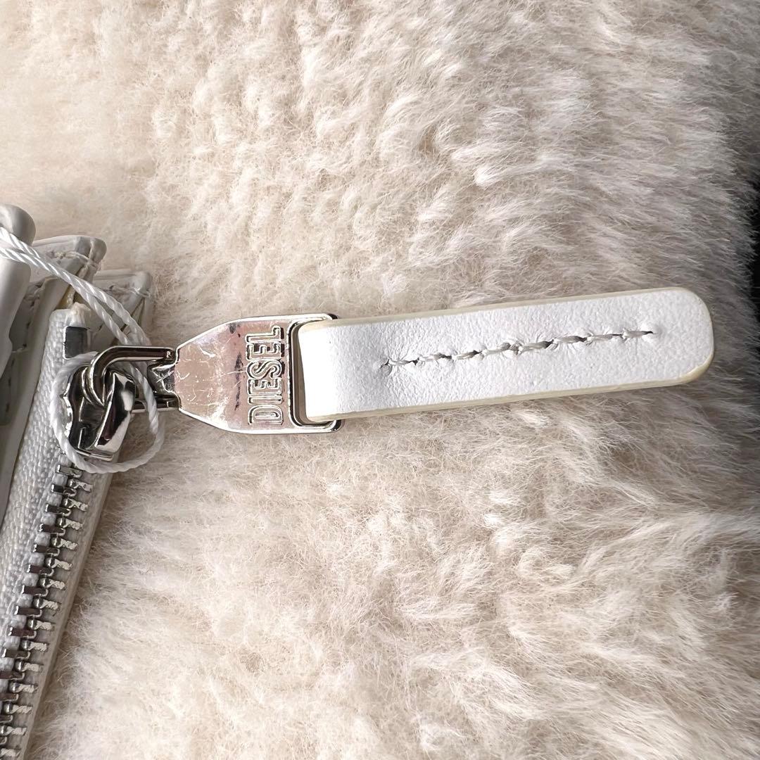 未使用箱付✨DIESEL 1DR 二つ折り財布 ホワイト 牛革