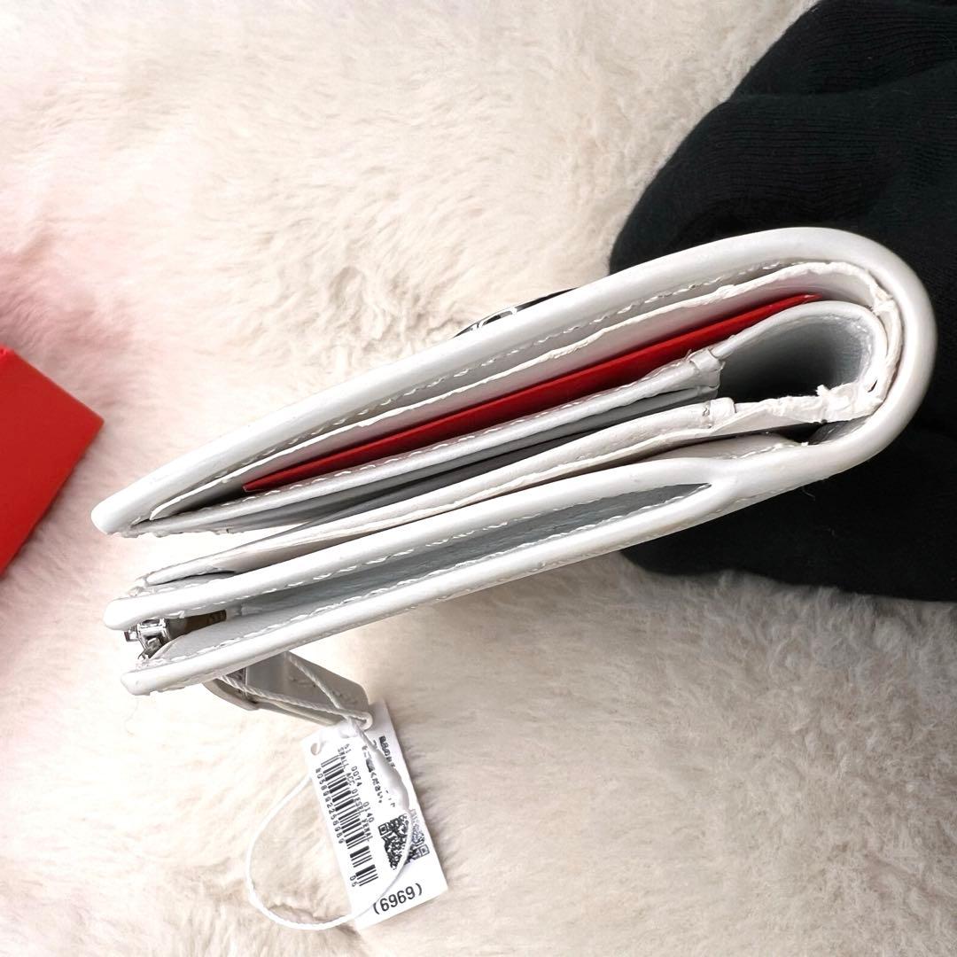 未使用箱付✨DIESEL 1DR 二つ折り財布 ホワイト 牛革