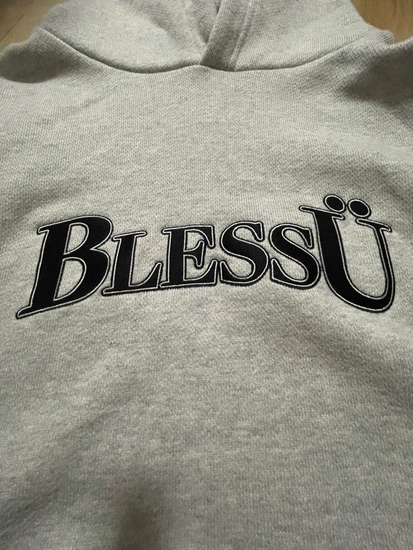 BlessU グレー フード付きパーカー