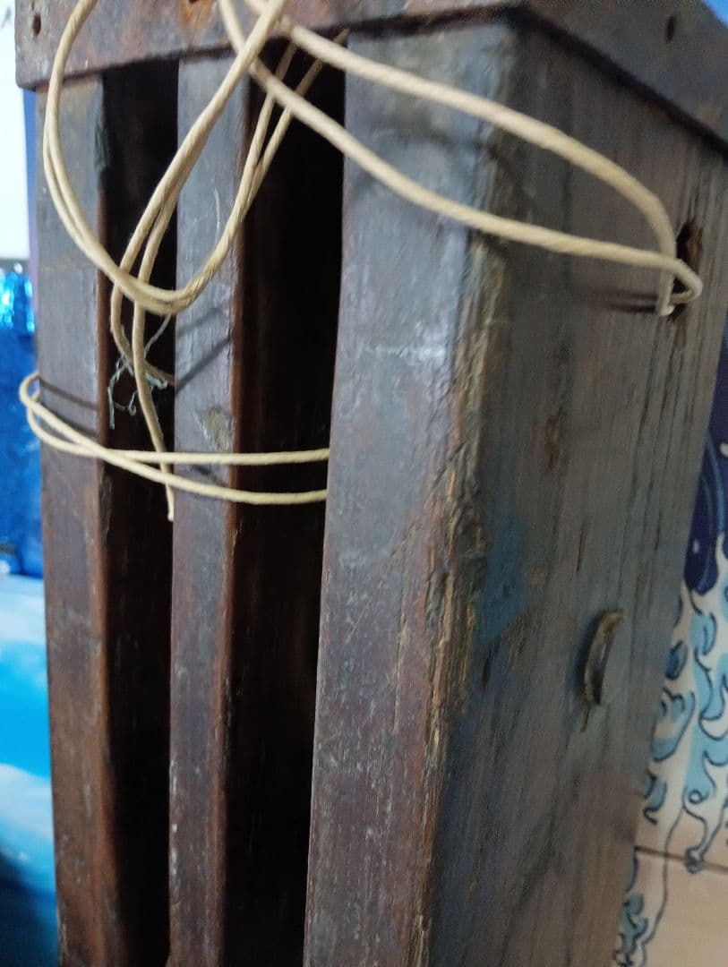 阿波國徳島藩蜂須賀家２５万７千石知行地内旧家蔵出２００〜２５０年前頃欅造井戸滑車