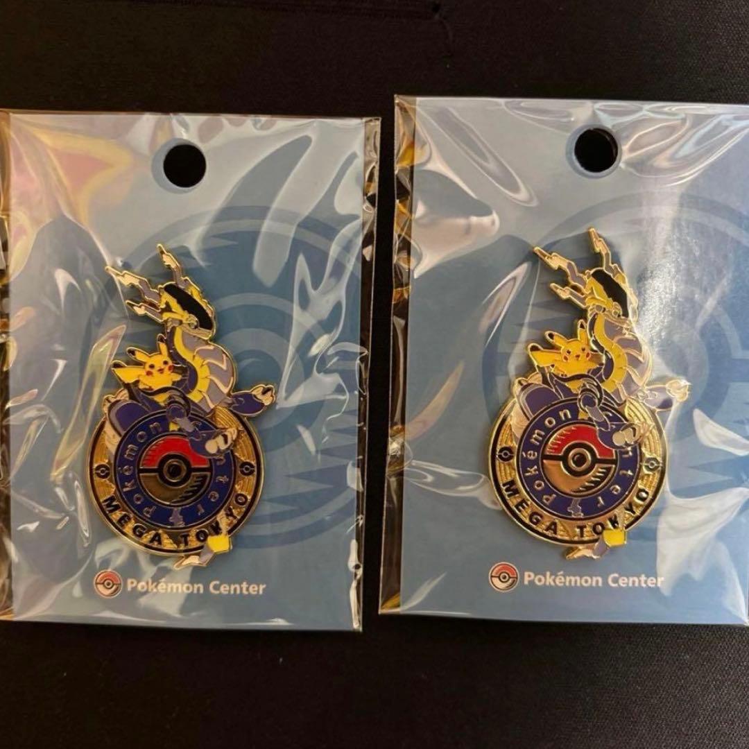 ポケモンセンター メガトウキョーミライドンロゴピンズ ピカチュウ 2個
