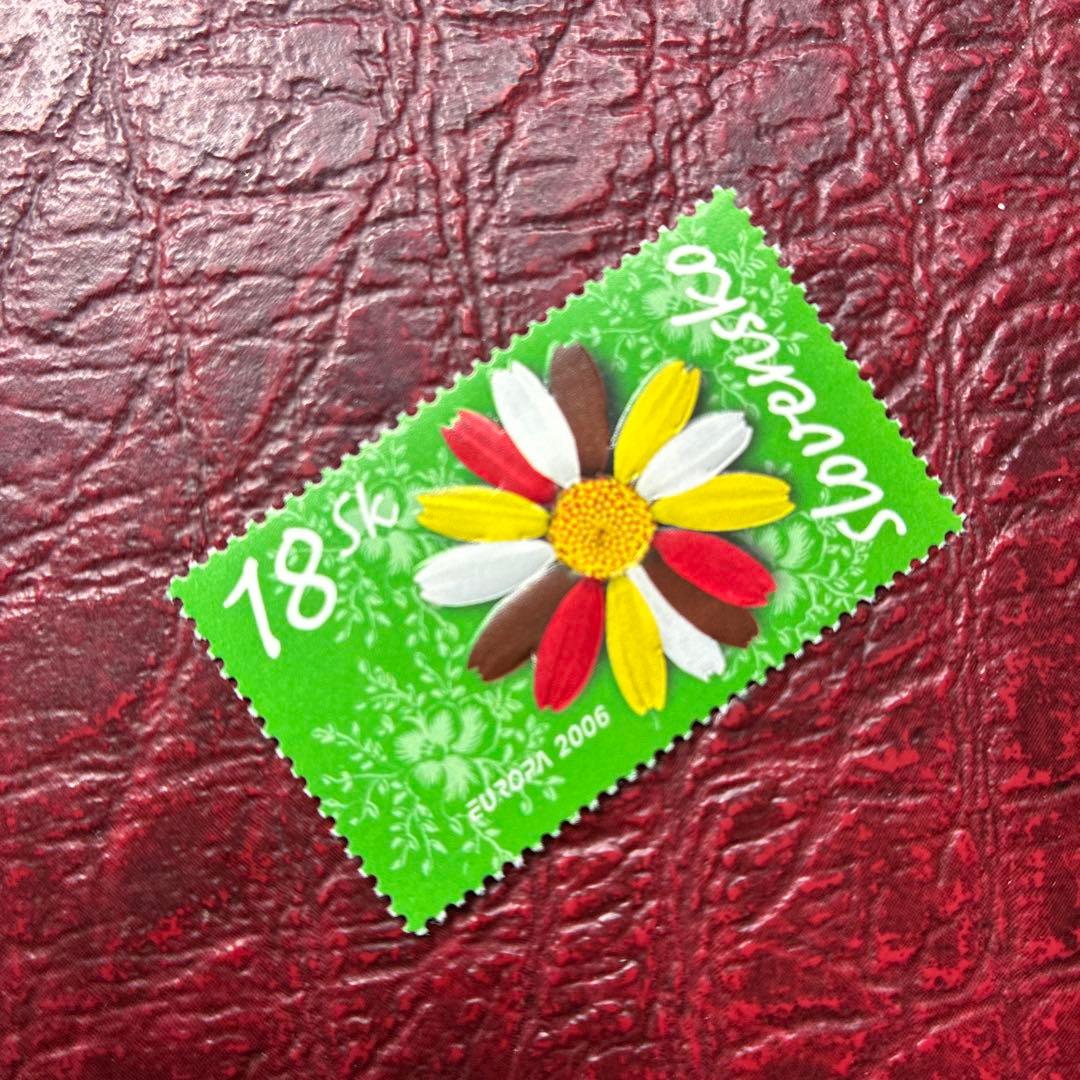 76971セール現品限 外国切手 スロバキア発行フラワー1種揃エンボス加工