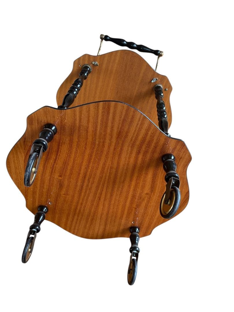 イタリア製象嵌キャスター付きキッチンワゴンサイドテーブル