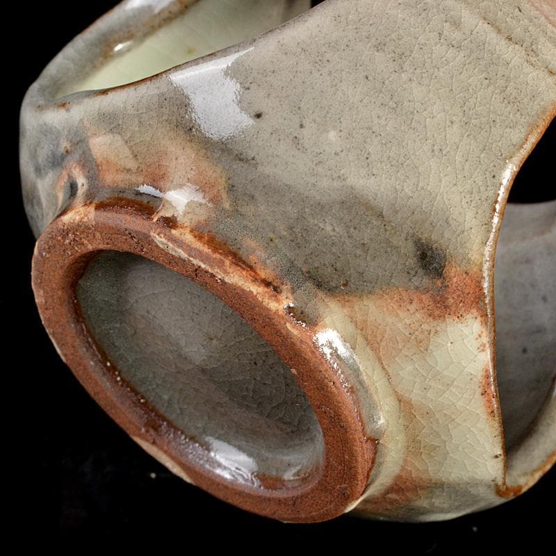 茶道具　萩焼　水尾峰雪作　蓋置　共箱　V　6013