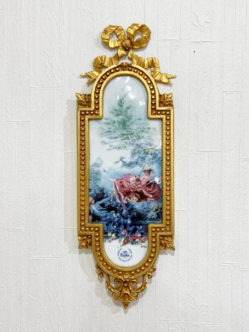 イタリア製 ウォールデコ ローズガーデン 宮廷 貴婦人 庭園 陶器 アート イタリア製 ウォールデコ ローズガーデン 宮廷 貴婦人 庭園 陶器 アート