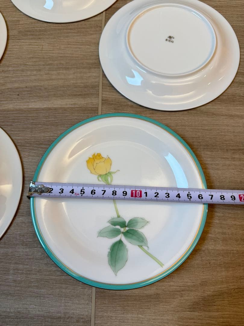 1506 香蘭社 ブライトローズ 中皿 5客 金彩 未使用 1506 香蘭社