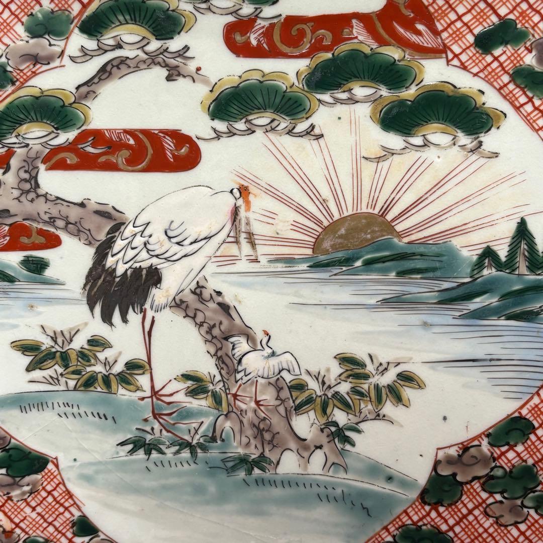 江戸時代 古伊万里 鍋島 赤絵 皿