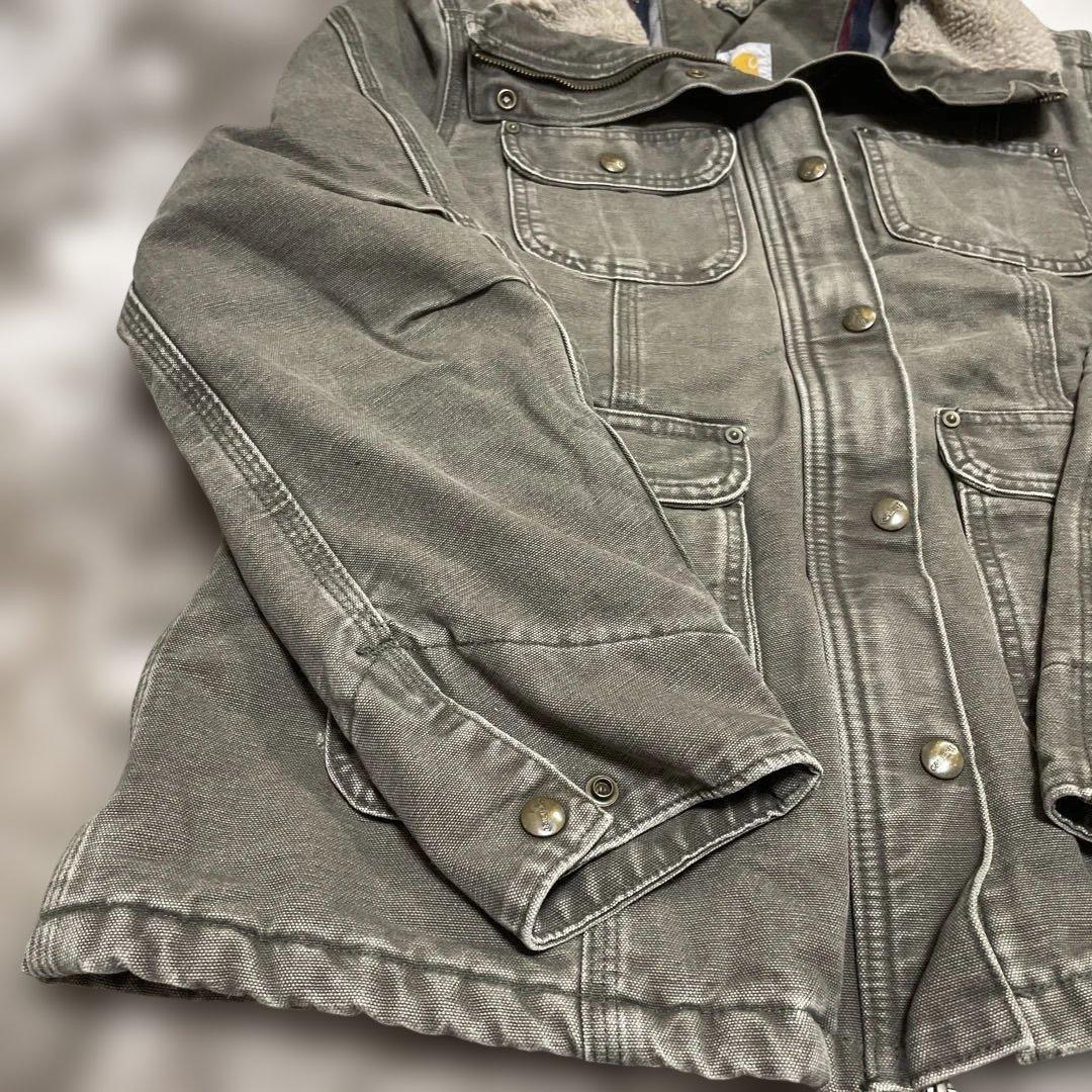 ド*君様 メキシコ製 Carhartt ダックジャケット モスグリーン サイズM