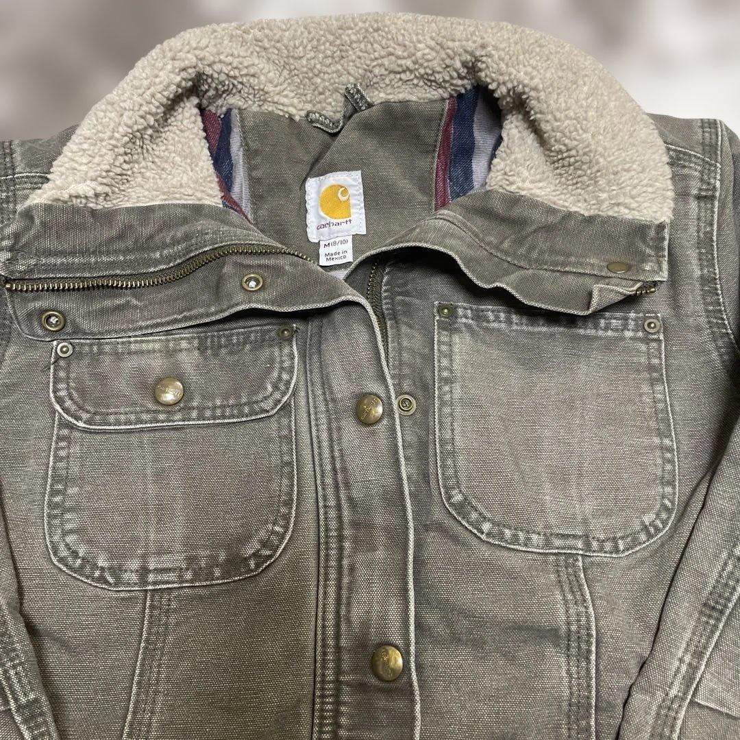 ド*君様 メキシコ製 Carhartt ダックジャケット モスグリーン サイズM