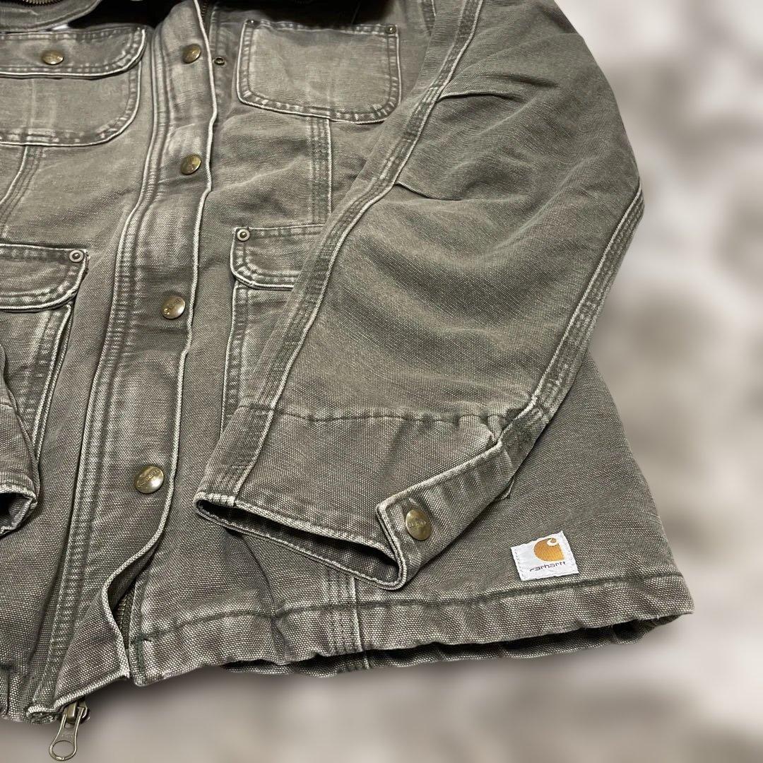 ド*君様 メキシコ製 Carhartt ダックジャケット モスグリーン サイズM