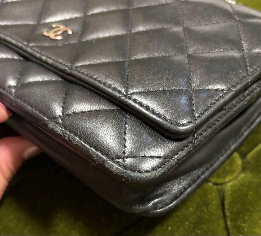 CHANEL シャネル チェーンウォレット マトラッセ ラムスキン