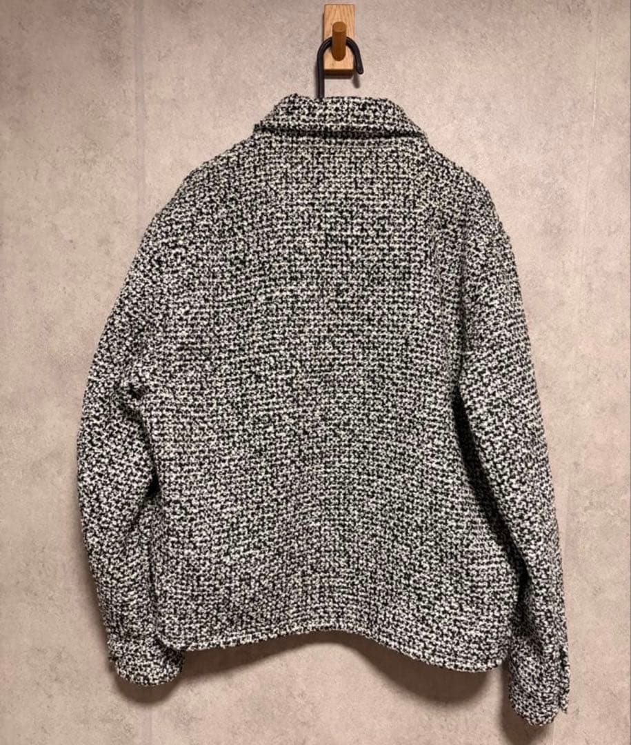 はうるポケット付きテクスチャードシャツジャケット L