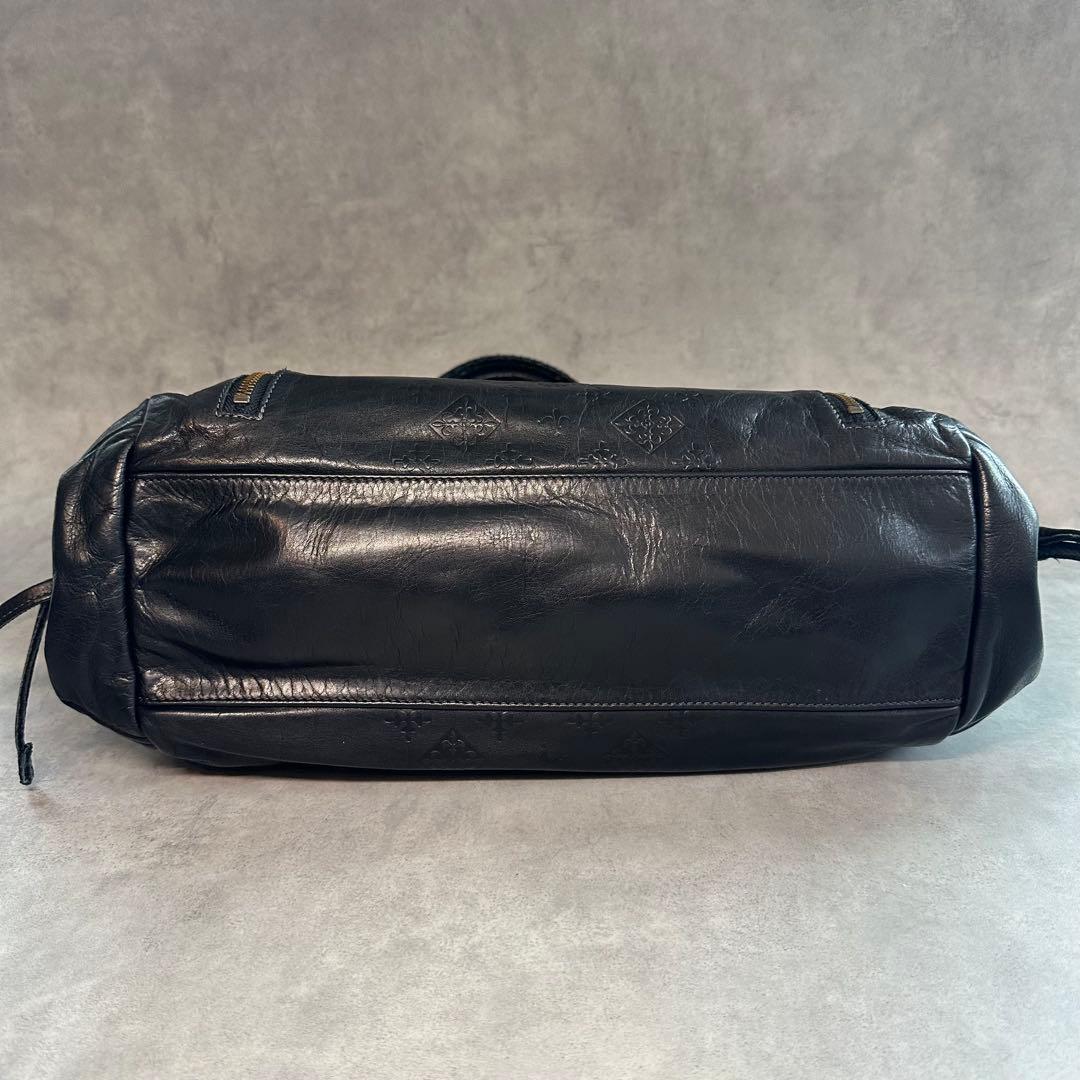 russet エンボスロゴ　オールレザー ホーボー　ワンショルダーバッグ　肩掛け