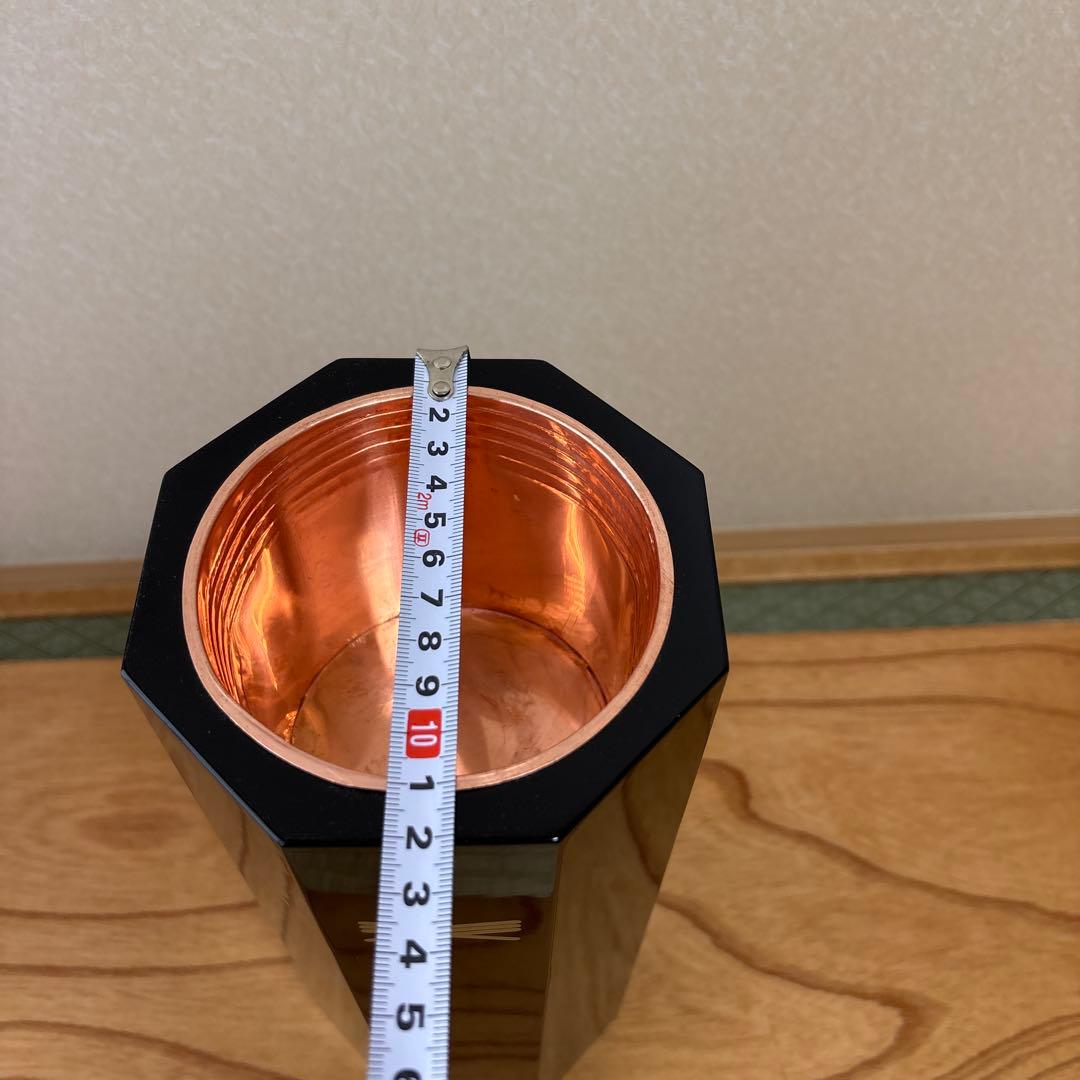 未生流物販 – 未生流 57 【紋付】 【美品】 八角塗寸胴 華道具