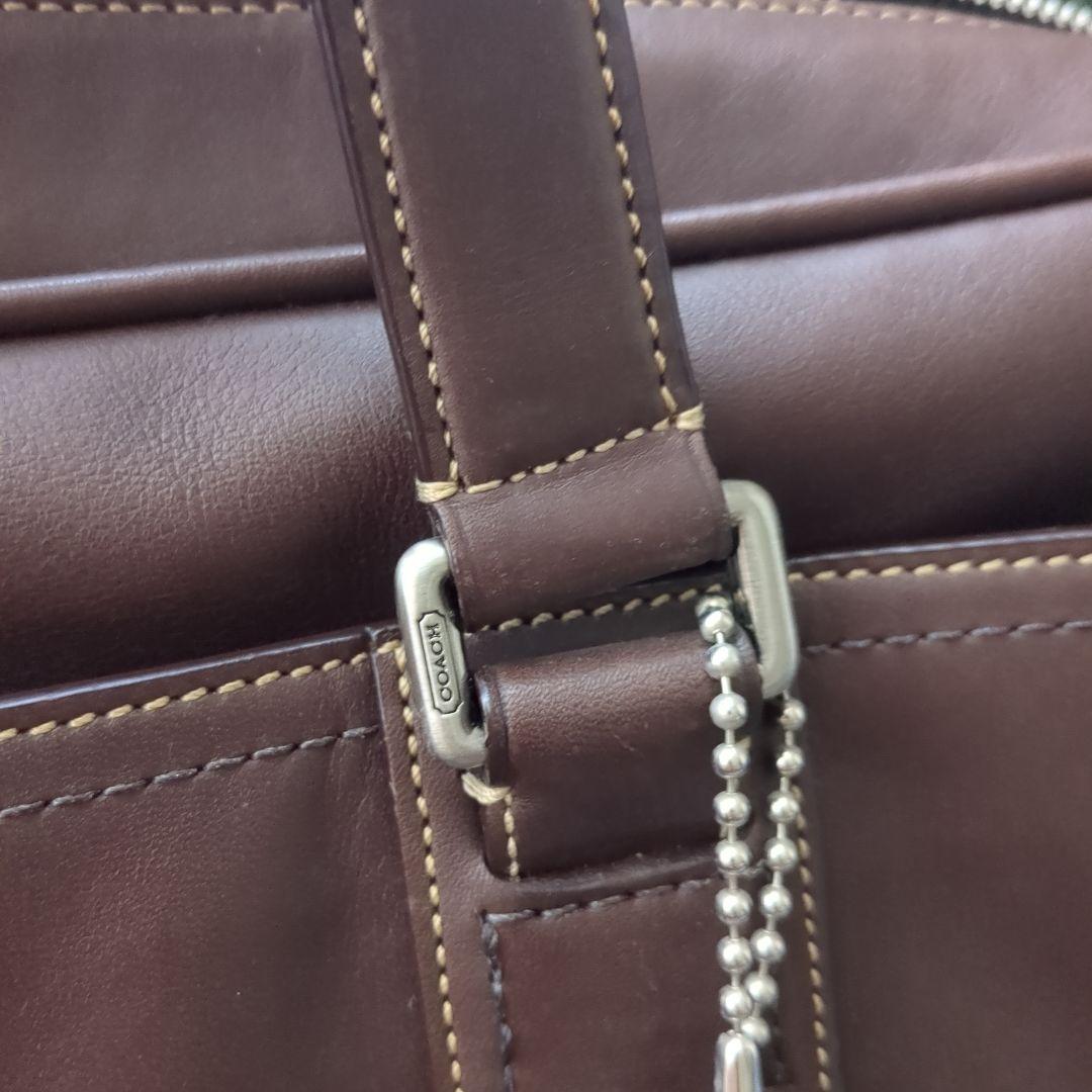 n*a様 コーチ ブラウンレザー ビジネスバッグ