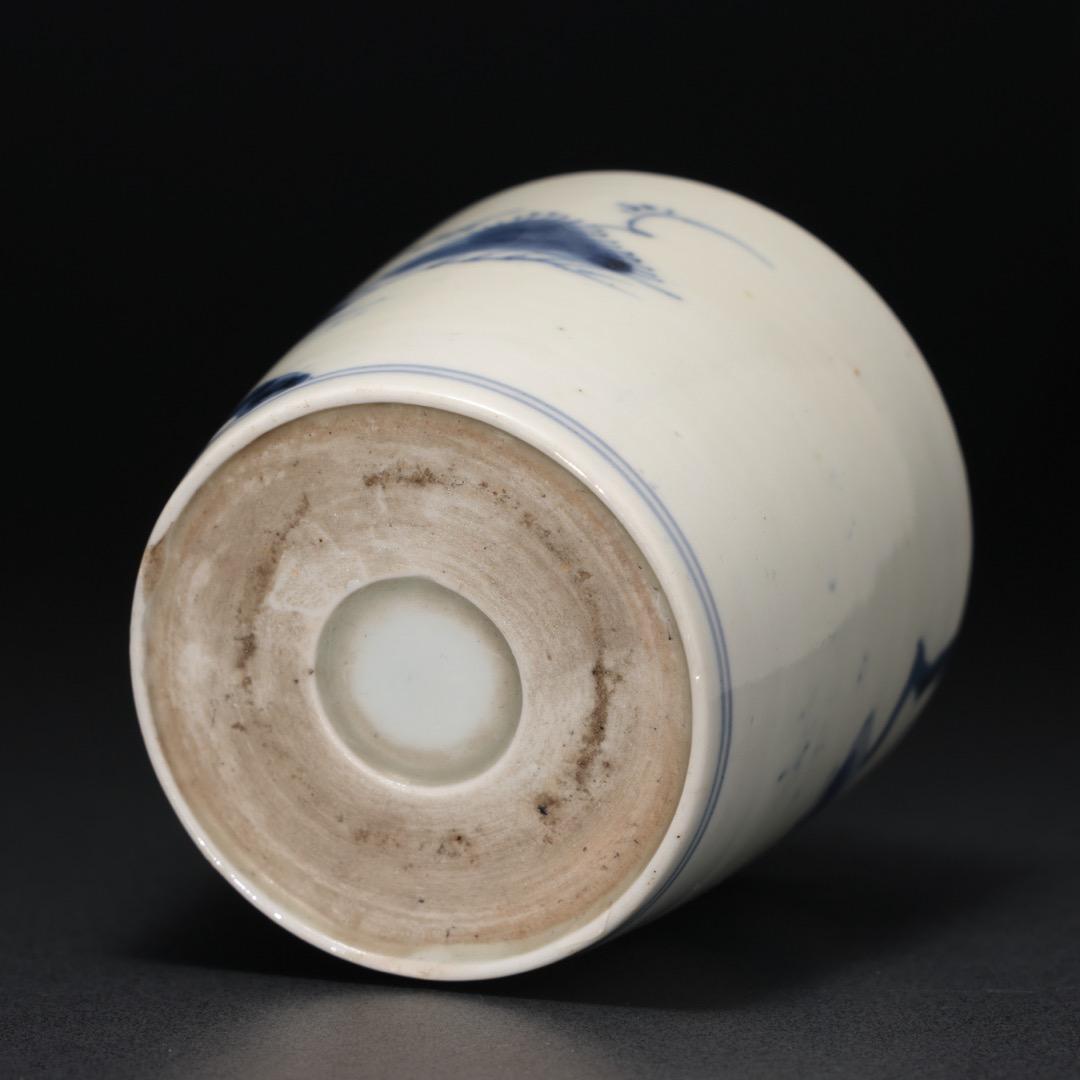 伊万里染付松図　蕎麦猪口　骨董　古伊万里　6R1168wダH