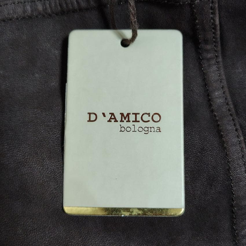 新品 Andrea D´AMICO サイズ54 ダミコ ライダース スエード