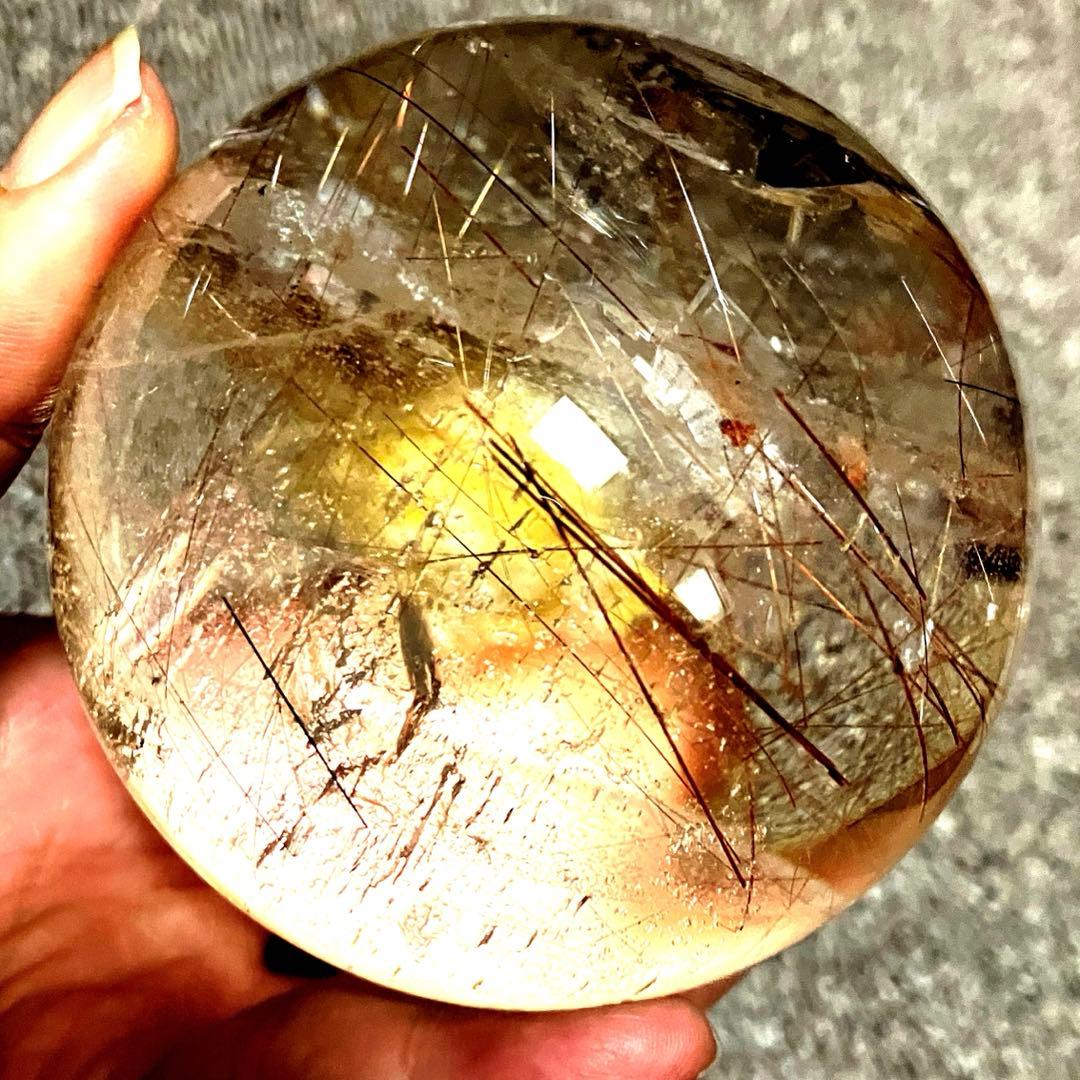 超特大　83mm ゴールドレッドブロンズルチルクォーツ　金針水晶　パワーストーン 超特大 83mm ゴールドレッドブロンズルチルクォーツ 金針水晶