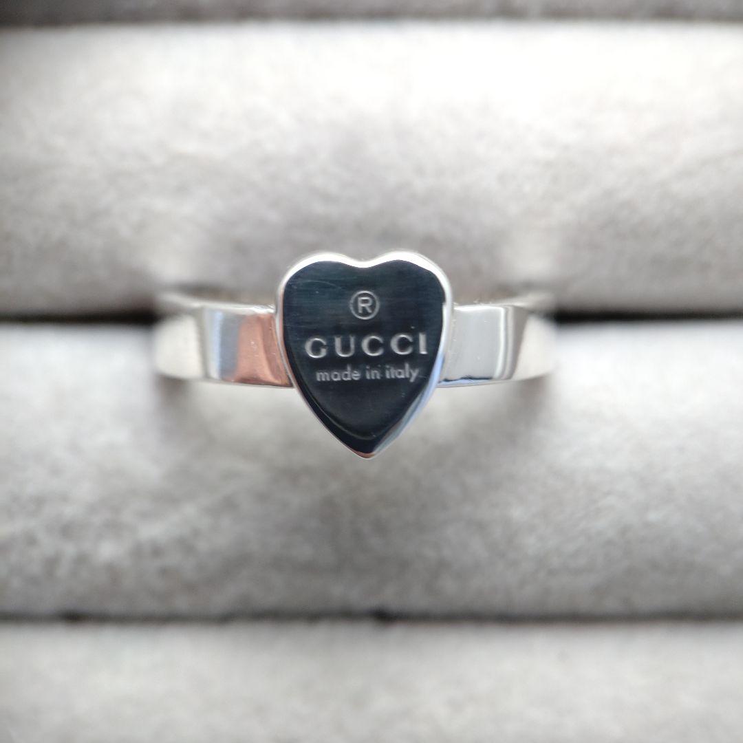 GUCCI　グッチトレードマークハート付きリング　ハートネックレスAg925
