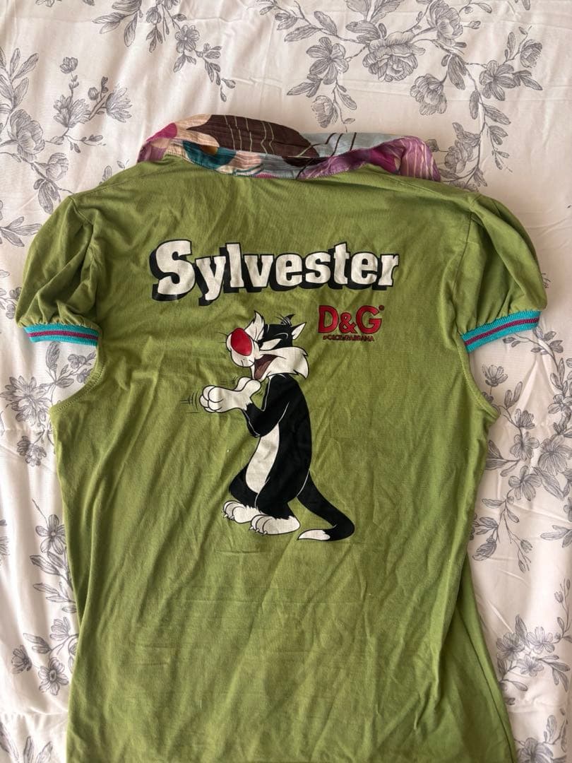 D&G Tweety Sylvester 半袖ポロシャツ