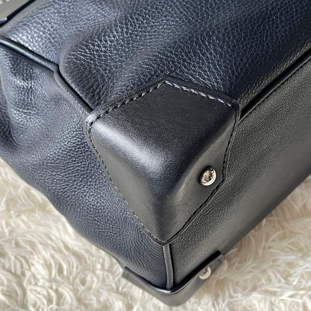 SOMES SADDLE×HT LABEL ビジネスバッグ　レザー　ネイビー