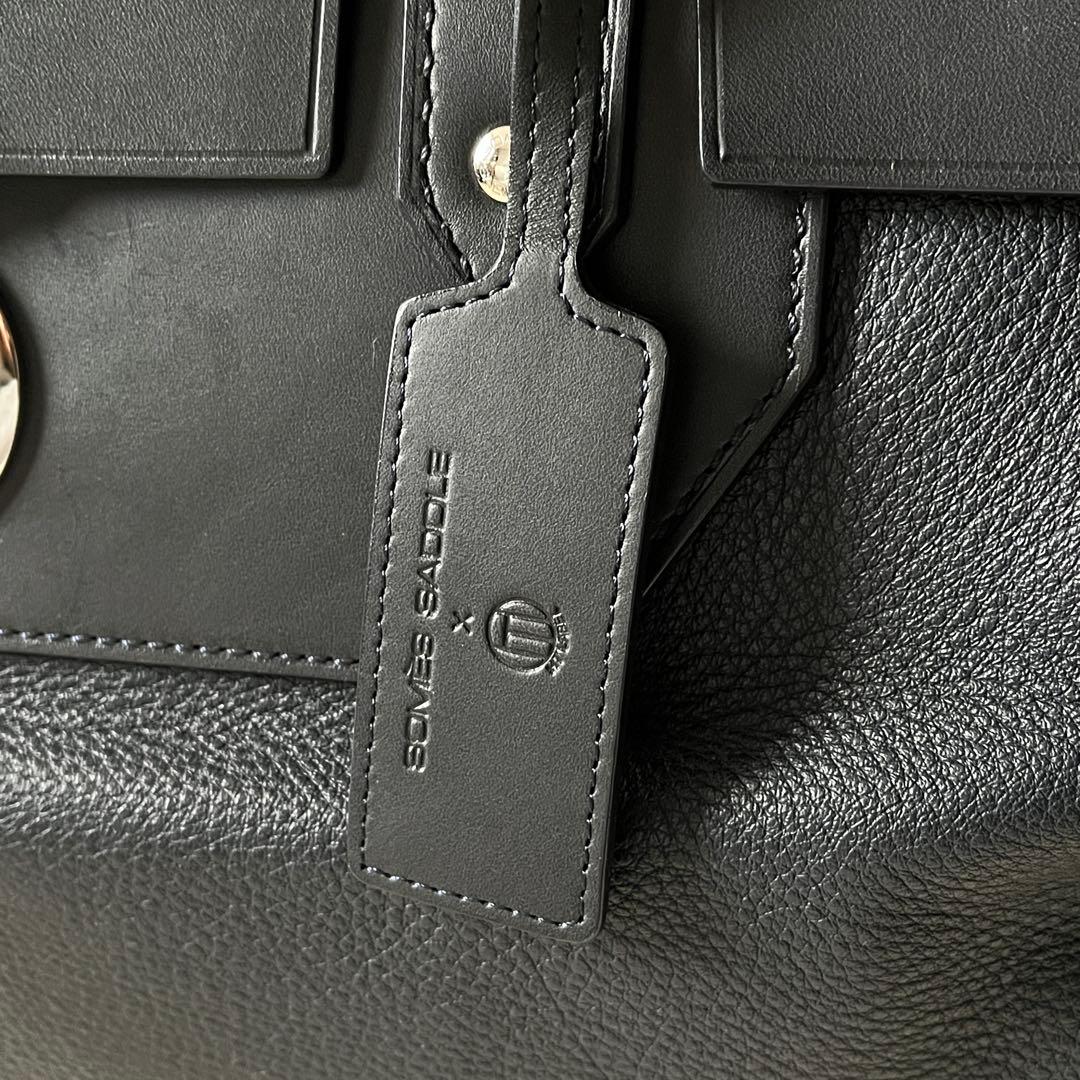 SOMES SADDLE×HT LABEL ビジネスバッグ　レザー　ネイビー