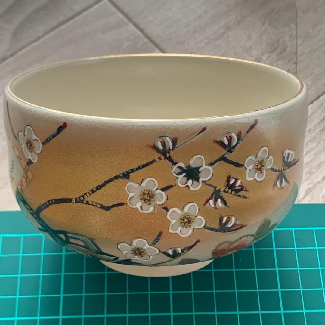 九谷焼　抹茶碗　桜　芦湖(蘆湖)　共箱付　状態良好　茶道具 九谷焼 抹茶碗 桜 芦湖(蘆湖) 共箱付 状態良好 茶道具 2025年