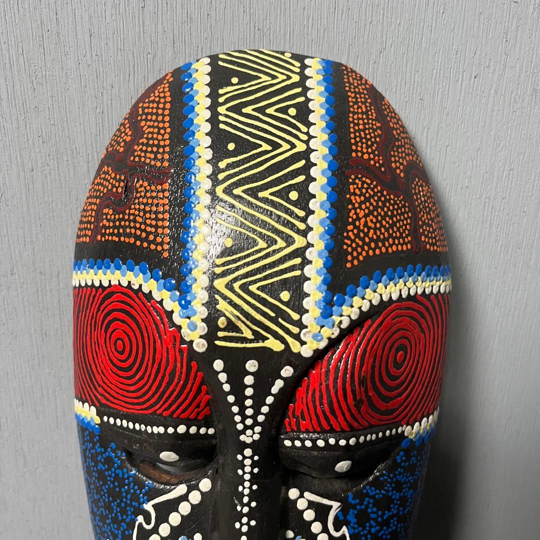 Africa Vintage アフリカ お面 部族 民族 木彫り 置物 骨董 - メルカリ