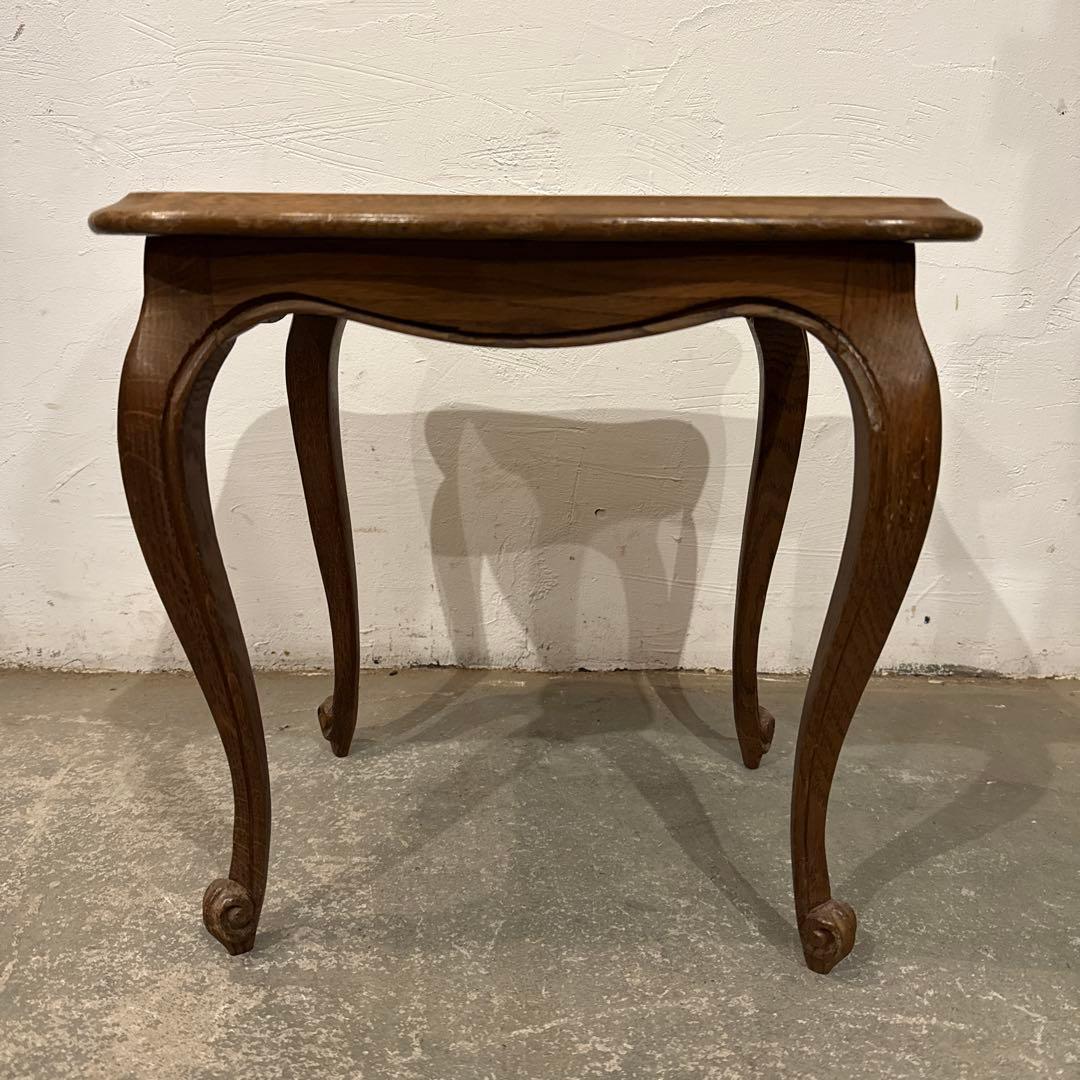 ヴィンテージ 木製サイドテーブル 猫脚 小 - メルカリ