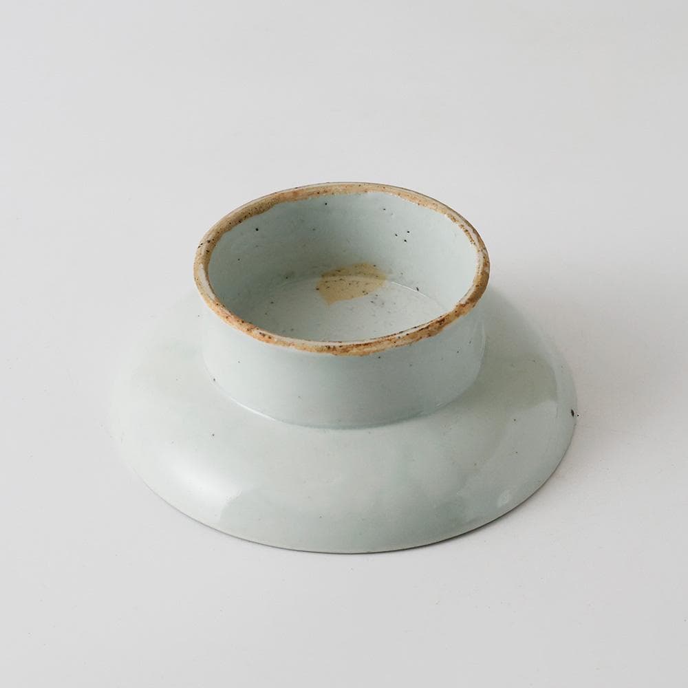 時代 朝鮮美術 李朝 茶入 李朝白磁 時代箱 茶道具 小壷 古玩 仕覆 黄布