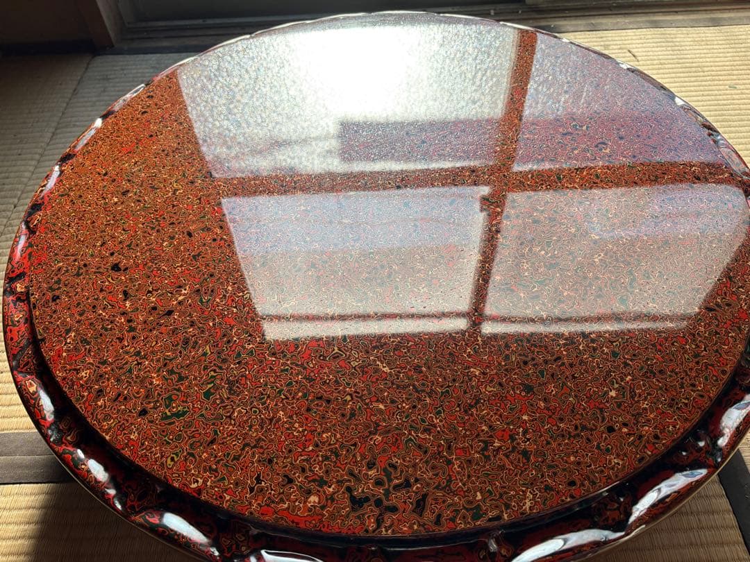 早い者勝ち 昭和レトロ 津軽塗り 螺鈿 卓 座卓 ちゃぶ台 ローテーブル