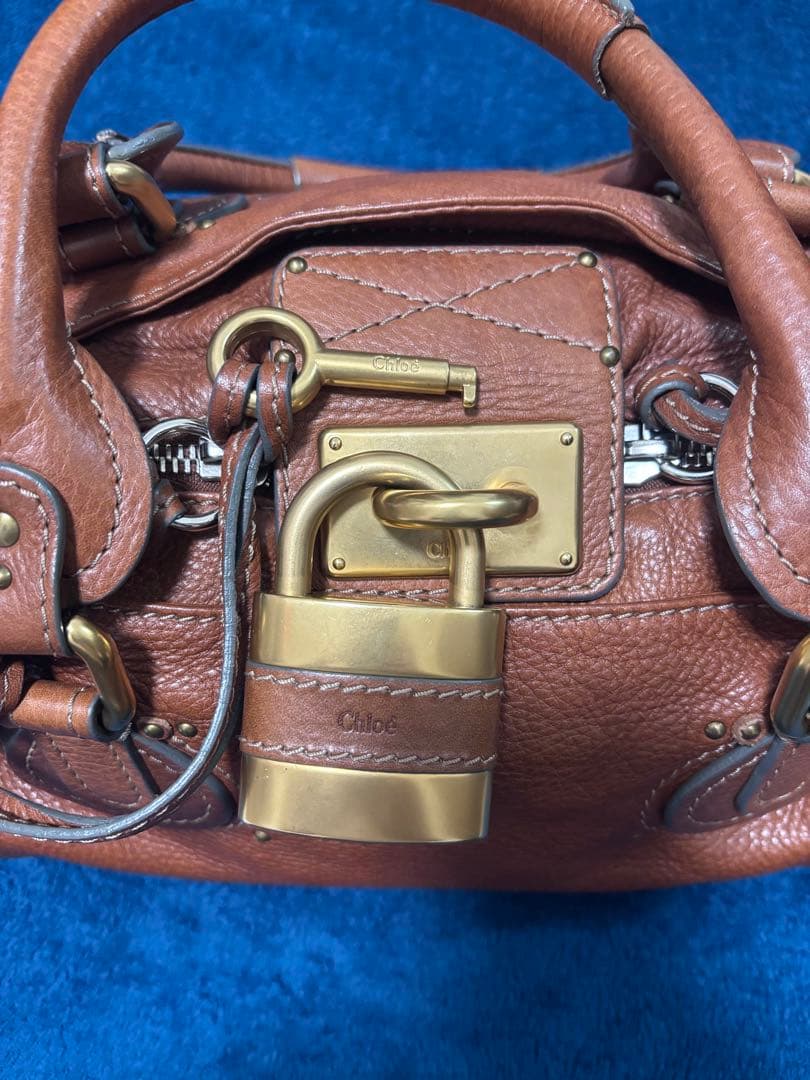 Chloé パディントン　 ブラウンレザー ハンドバッグ