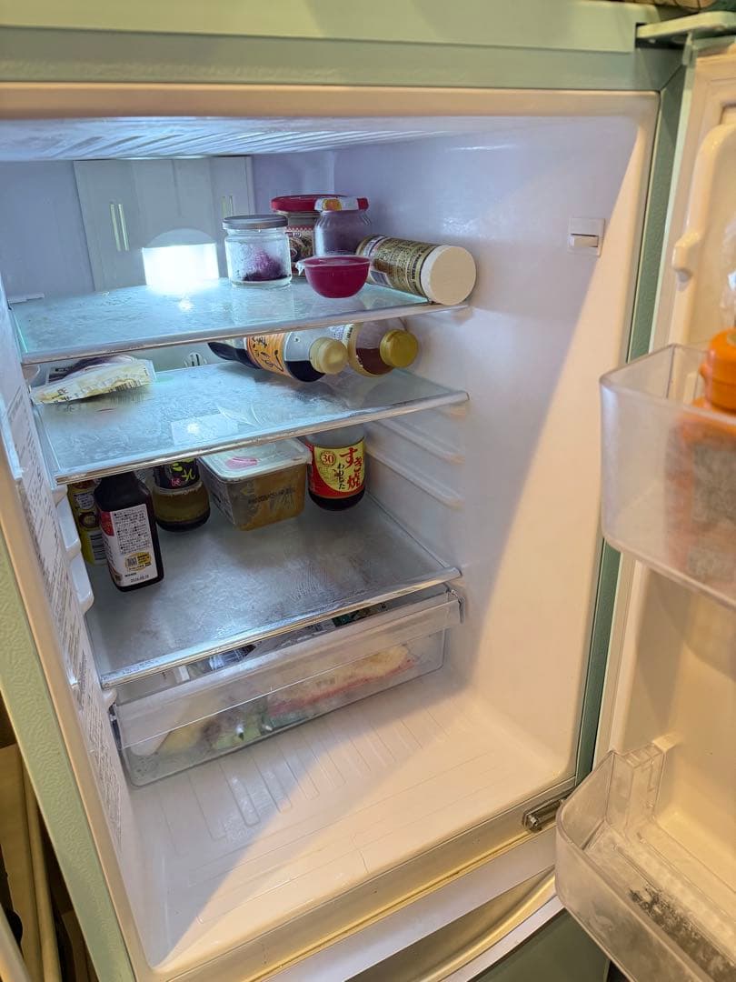 レトロ冷蔵庫150L 2ドア冷蔵庫 DR-C15AM 単身赴任一人暮らしおしゃれ