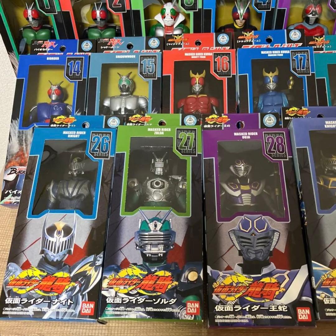 仮面ライダー ライダーヒーローシリーズ ソフビ 箱入り30体 箱無し10体