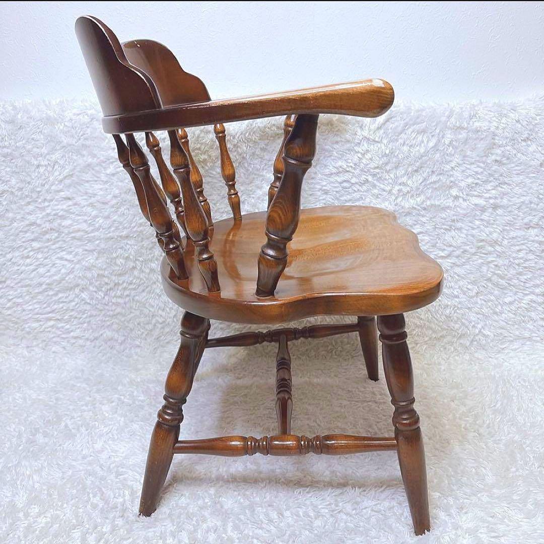 飛騨産業 ウィンザーチェア アーム ダイニングチェア レトロ キツツキ